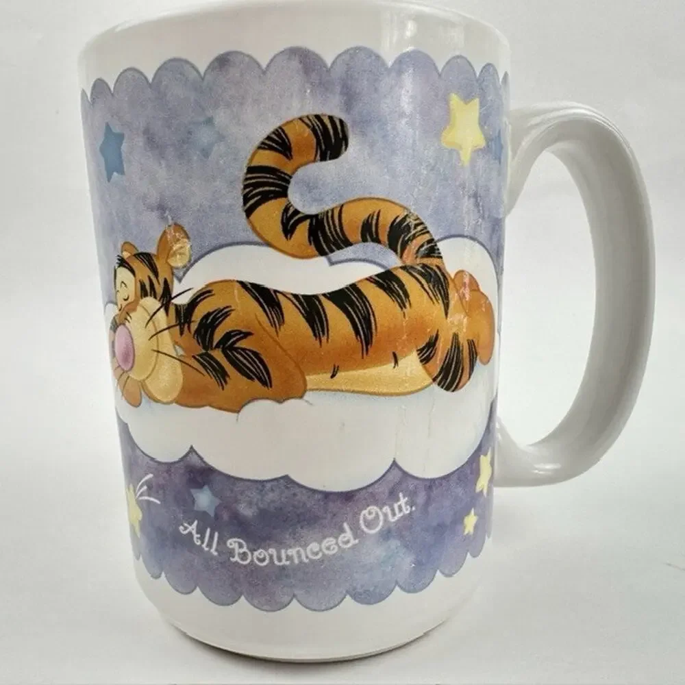 Disney Winnie The Pooh Mug/Cup Dreaming Pooh, Piglet, & Tigger 1990s VTG